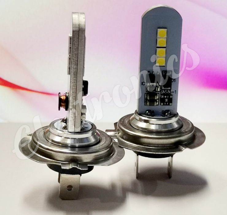 8led H7 LED крушки за фарове 20W, 6000K Бяла светлина без вентилатор