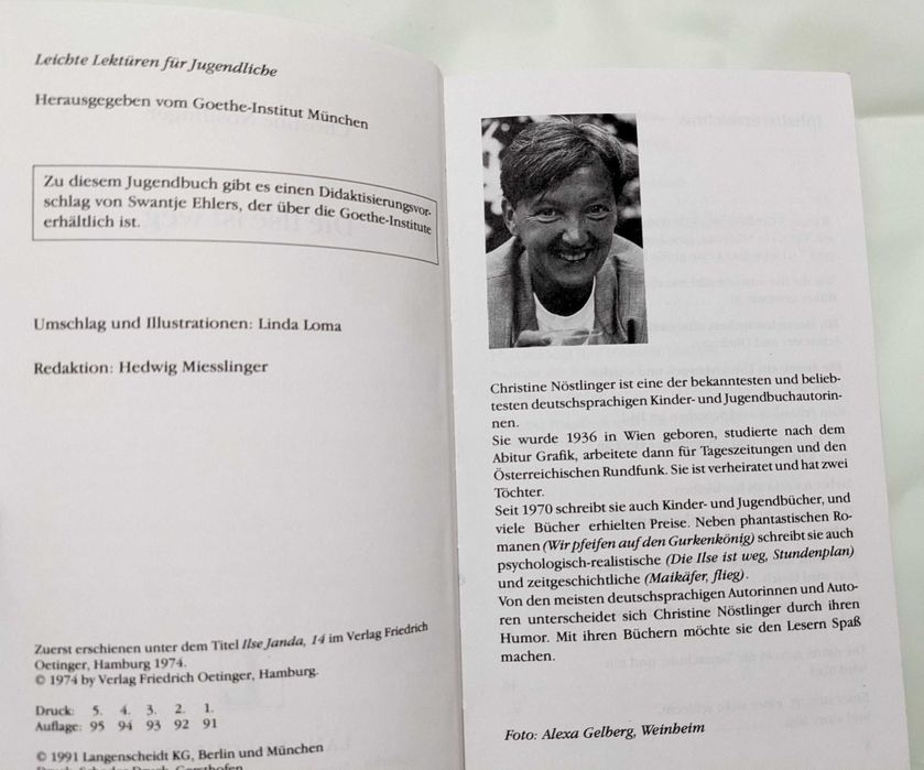 Christine Nöstlinger - Die Ilse ist weg, lectura pt DaF