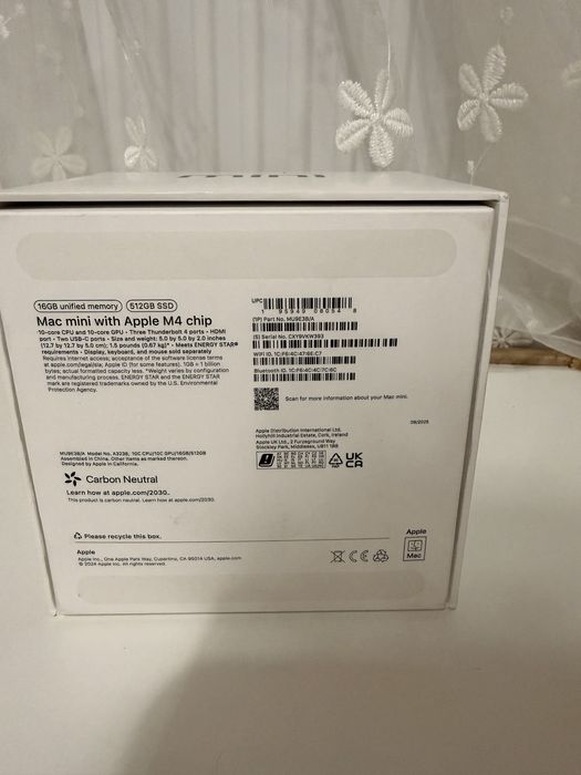 Sistem Desktop PC APPLE Mac Mini 16GB, SSD 512GB,