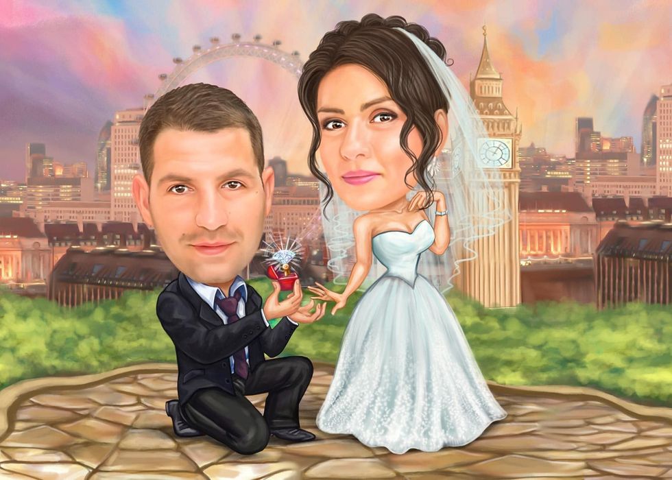 Карикатура за Двойка, Семейство, Влюбени - Перфектният подарък