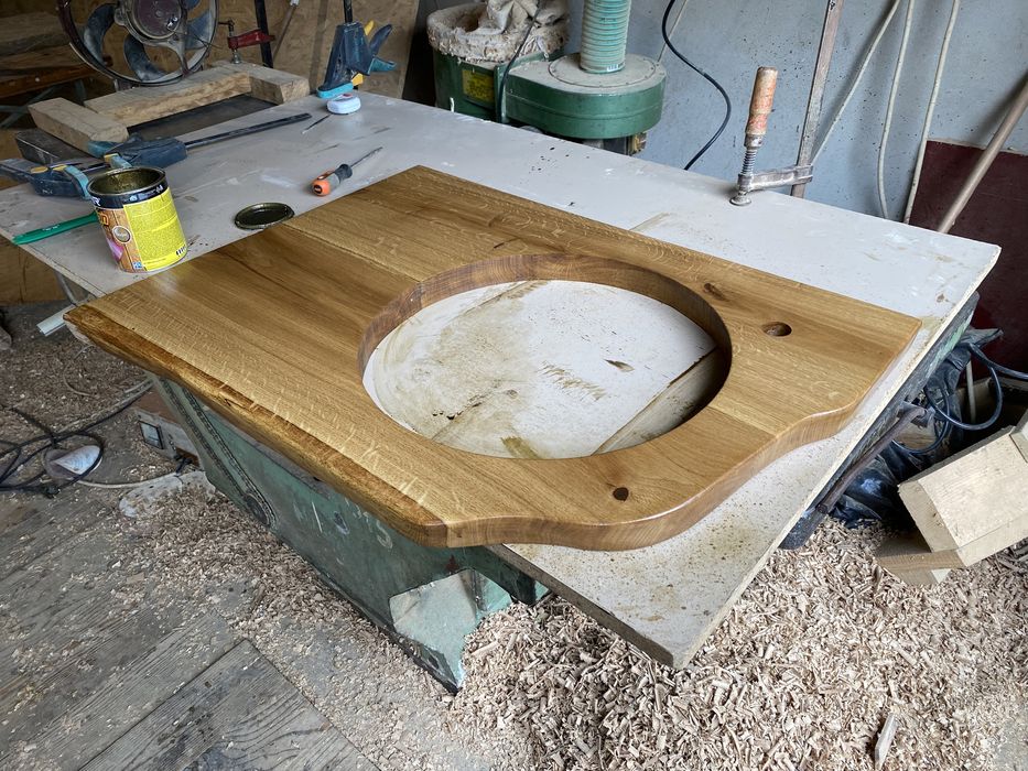 Blat lavoar baie lemn masiv stejar cires paltin