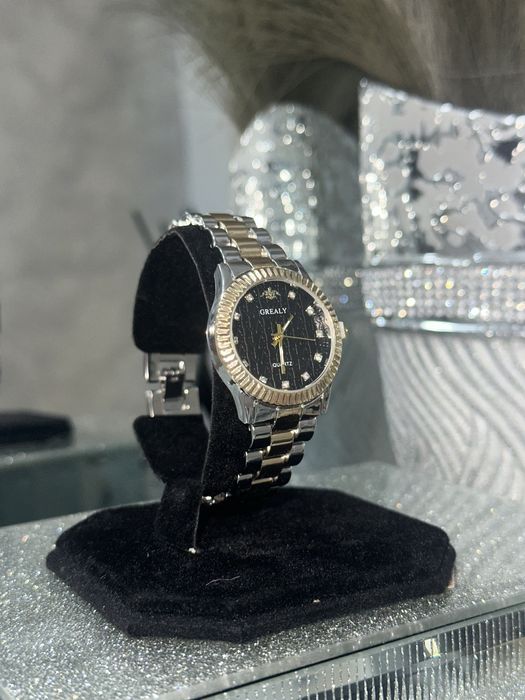 Ceas dama cadran negru