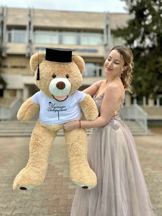 Плюшено мече Абитуриент 35 см и 100 см, различни цветове