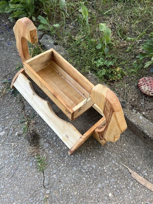 Дъски от череша, дървена саксия люлка