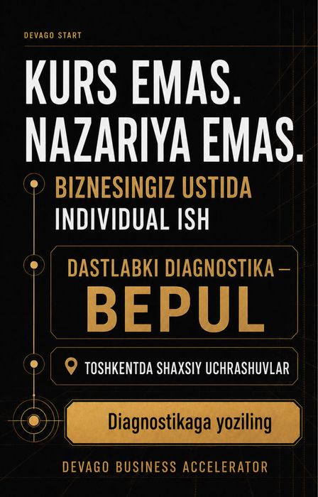 O‘z BIZNESINGIZNI BOSHLASH UCHUN aniq reja va maslahat