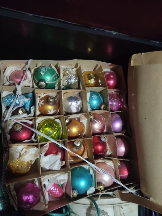 Советские стеклянные елочные игрушки 50 тыс за штуку