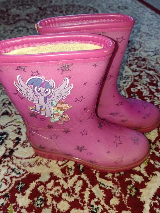 Красивые резиновые сапоги с флисом