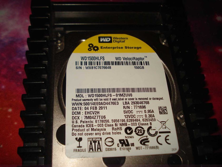 Hard disk western digital WD Velociraptor Enterprise 10000 rpm sata