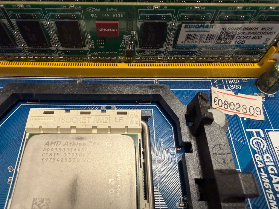 3 kituri retro placă de bază + procesor AMD Athlon 64 AM2 DDR2 Biostar Gigabyte
