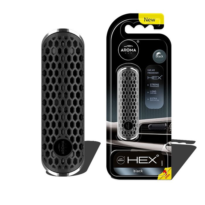 Odorizant auto grila ventilatie Aroma Fancy Shapes Polymer HEX Black