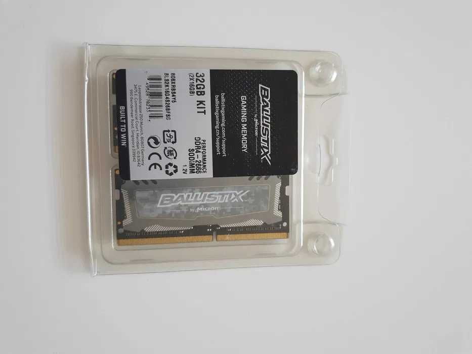 Memorie RAM laptop Crucial Ballistix SportLT 32GB 2x16 2666MHz DDR4