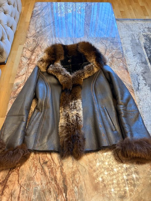 Cojoc piele si blana naturala,firma Geronimo