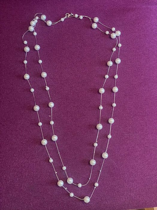 Цепочка с жемчугом длинная