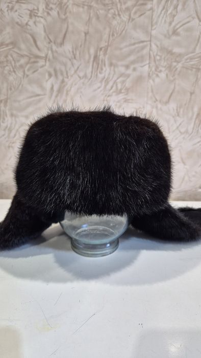 Шапка ушанка норковая