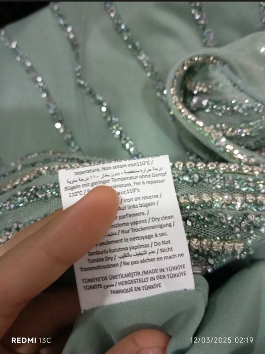 Вечерний куйлак бор юги бир марта кийилган турецкий