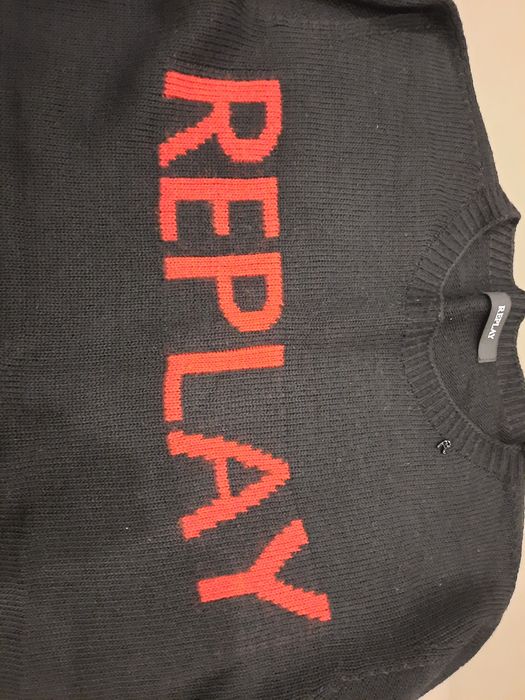 Pulover cu ameste de lană Replay