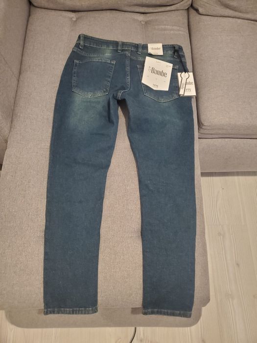 Bombe blugi barbati slim fit W33 noi, cu eticheta