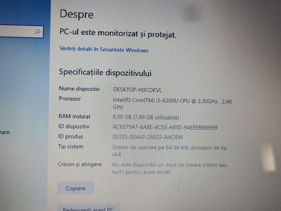 Laptop Dell i5 6200u 8 GB ram ssd 250 GB placa video dedicata 2 GB bun pentru jocuri
