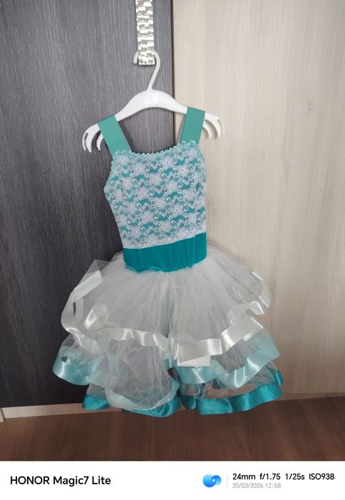 Рокля тюркоаз, момиче 3-4г.