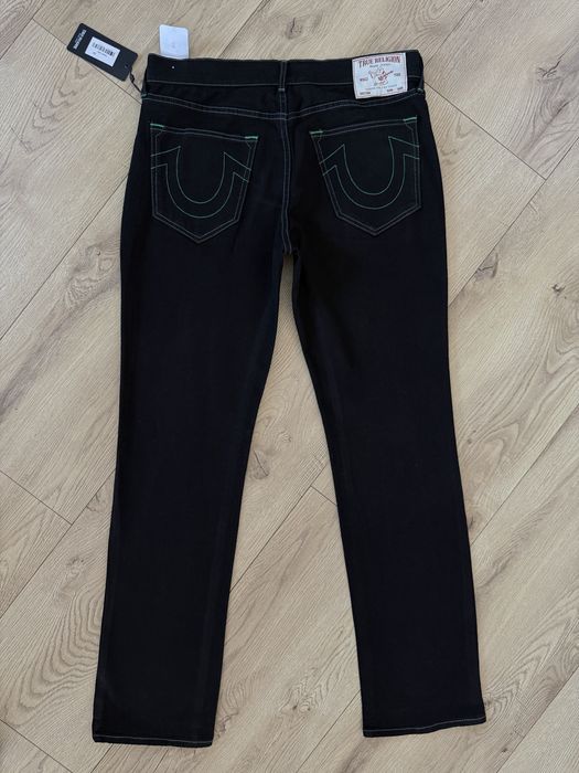 Blugi TRUE RELIGION Ricky Relaxed Straight Negru Barbati | Marime 34 x 34 (Talie 90 cm)