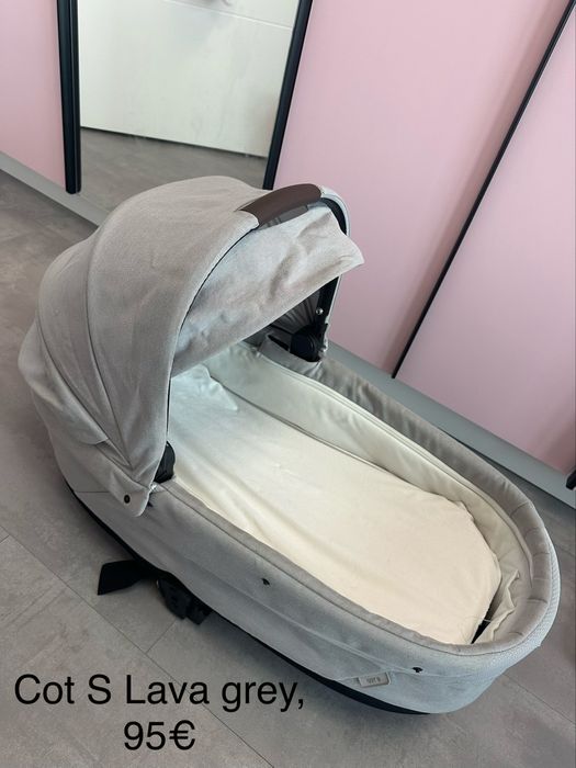 Кош за новородено зимен кош cybex balios s lux cot s lava grey