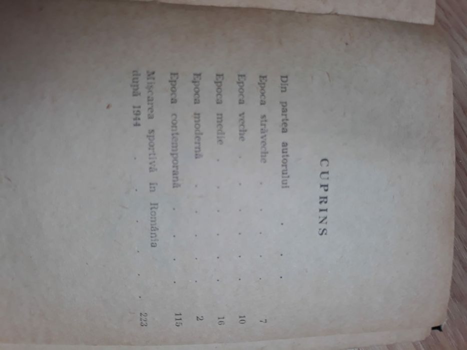 Carti vintege de Sport Romania