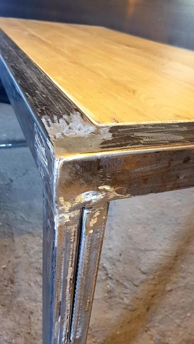 Masa living dining hand made blat de stejar masiv