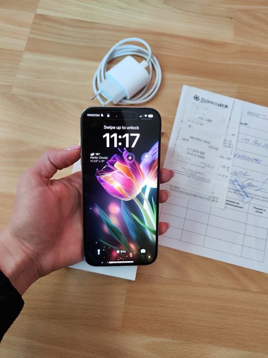 iPhone 15 Pro Natural Titanium – 256 GB с гаранция