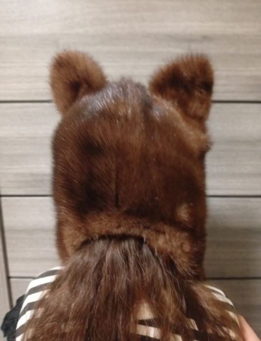 Норковая шапка для девочки