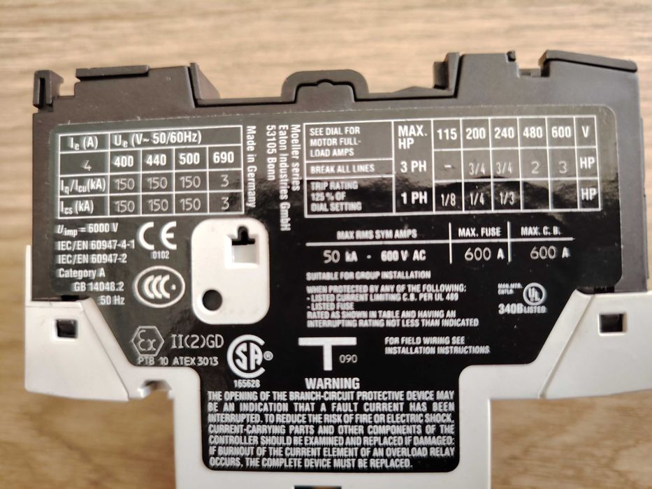 Intrerupator Protectie Motor PKZM0-1,6 -Eaton