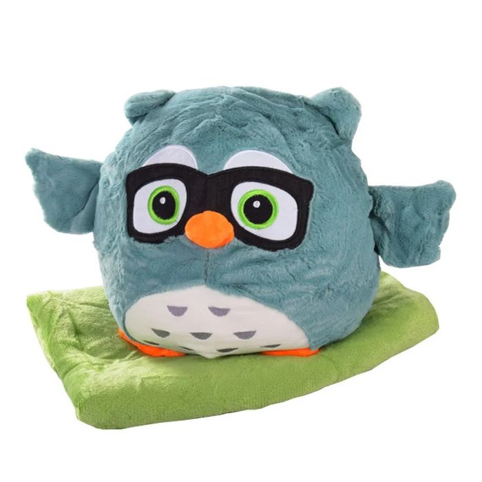 3в1 Емоционален бухал с одеало, Плюшена играчка Бухал с одеало