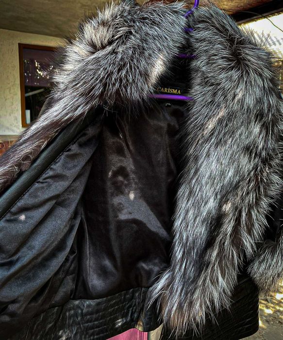 Jacheta de piele naturala si blana naturala Carisma Leather Collection