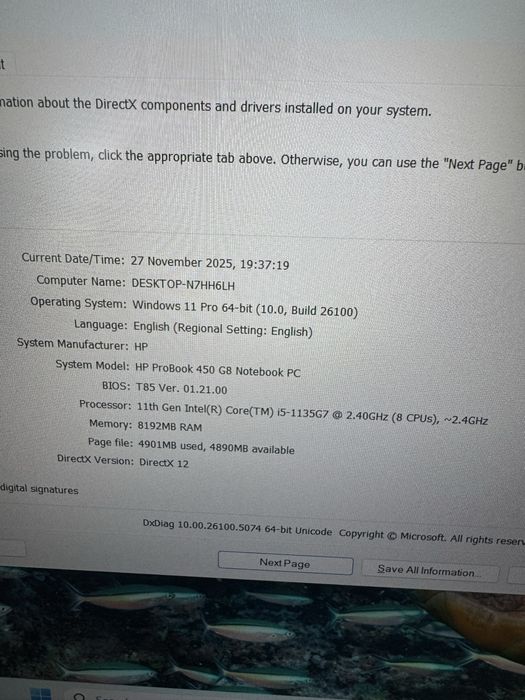 HP ProBook 450 G8 i5-1135G7, 8GB, 256GB SSD, FHD, stare excelentă