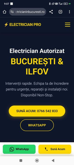 Electrician Autorizat București & Ilfov - Intervenții Rapide