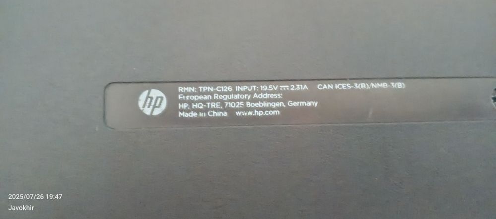 HP kompyuter  katta qora