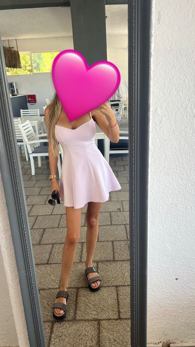 Рокля Zara, бяла рокля М