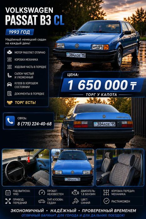 Продам пассат б 3