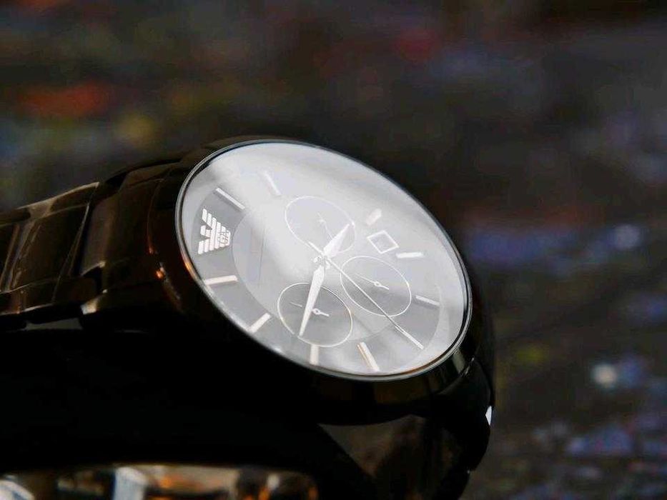 Ръчен часовник Armani AR 2453, матово черен