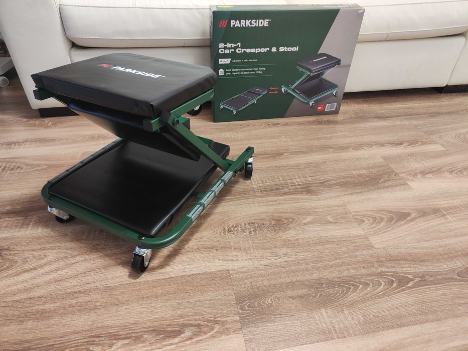 Scaun Service Auto Reparatii Auto 2in1 Placa cu roti reparatii auto și service