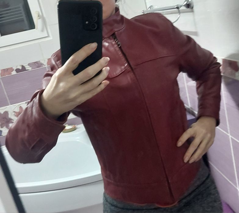 Geacă piele naturală,CAMERA, mărime S