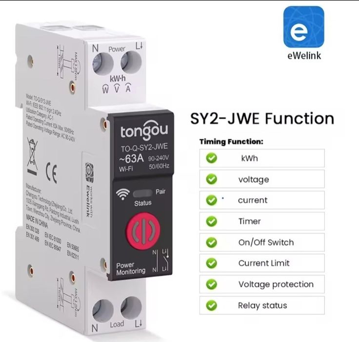 Sigurante Automate Inteligente 220v  1-63A  TO-Q-SY2-JWE
