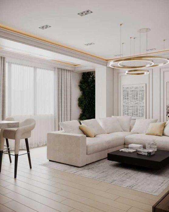 Дизайнерский ремонт. 2*3/4/12 - 70кв. 40 метров от метро Новза Хамза.