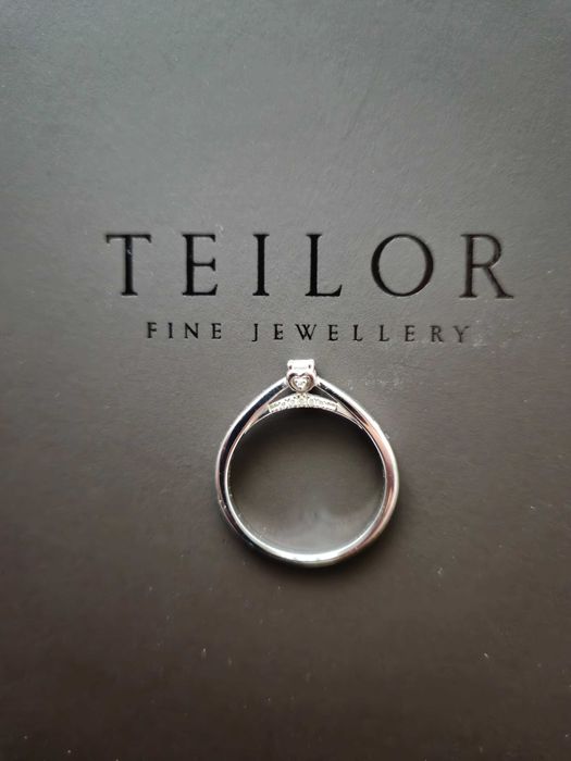 Inel de logodna Teilor aur alb 18k