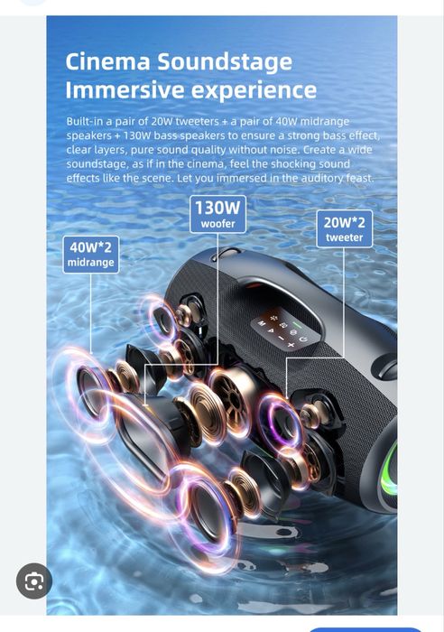 Boxa portabila Zealot S89 , noua, jBL Boombox 3/4