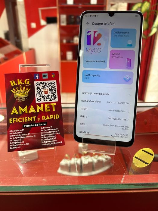 Zte Blade A72 64gb Amanet BKG