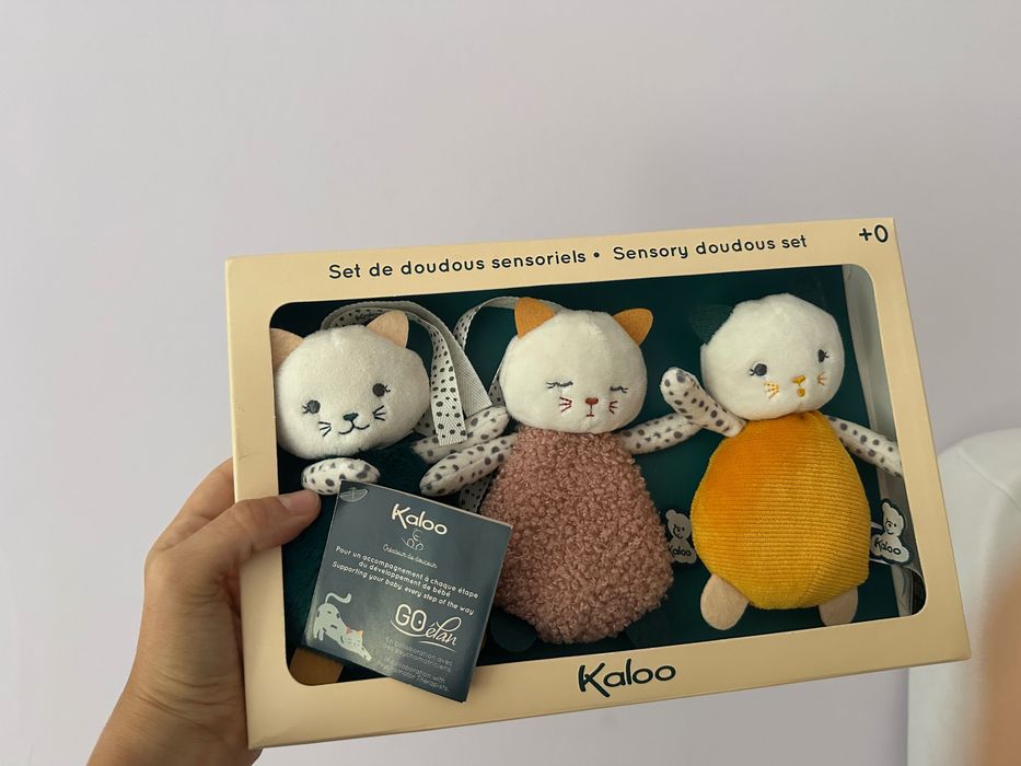 Сет играчки Kaloo - Котета за гушкане, 3 броя идея за подарък на новородено