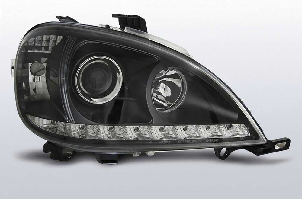 Фарове Мерцедес МЛ 163 ЛЕД Тъмни Mercedes ML W163 01-05г Фейслифт LED