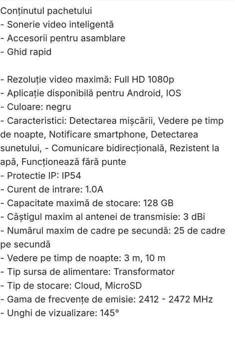 Sonerie wireless video full hd