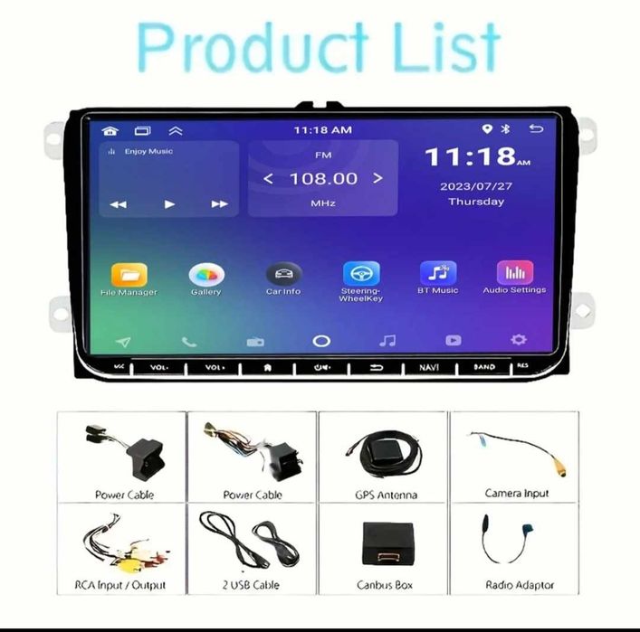 Navigatie nouă auto, Skoda, VW, Seat, cameră marșarier,Carplay,Android