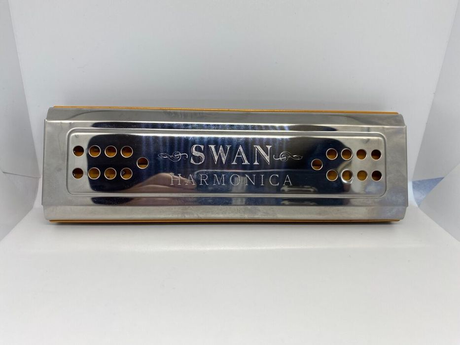 Muzicuță dublă cromată Swan Harmonica – sunet de calitate!